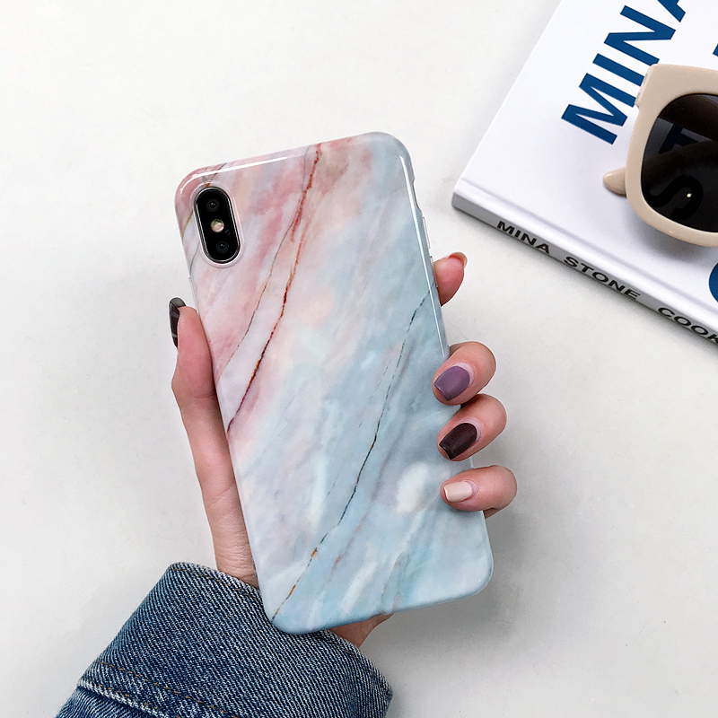 Marble case on For Coque iPhone 12 13 14 Pro Max 11 7 8 Plus X XR XS Max Silicone Soft TPU Back Cover For iPhone X Phone case. 