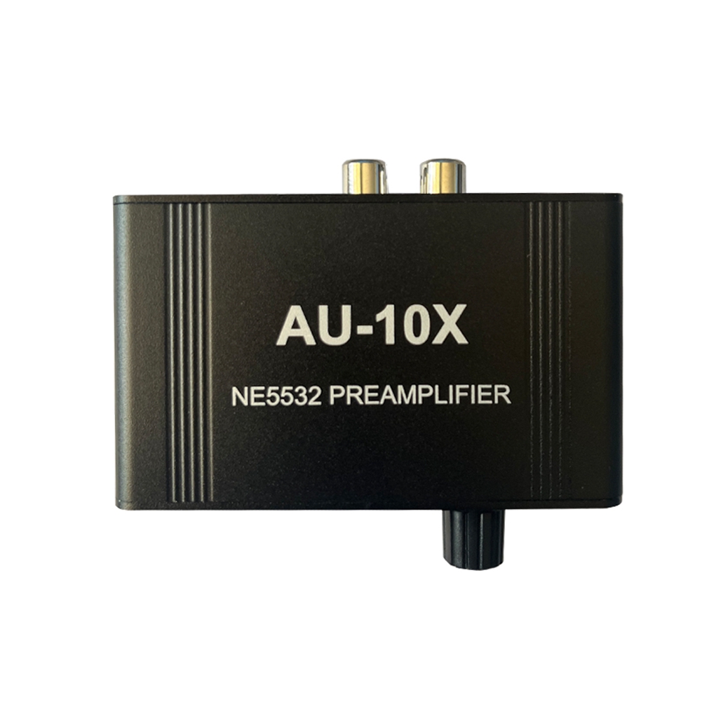 AU-10X NE5532 Stereo Audio Preamplifier Amp Headphone Amplifier Board Gain 20Db RCA 3.5MM Volume Control EU Plug. 