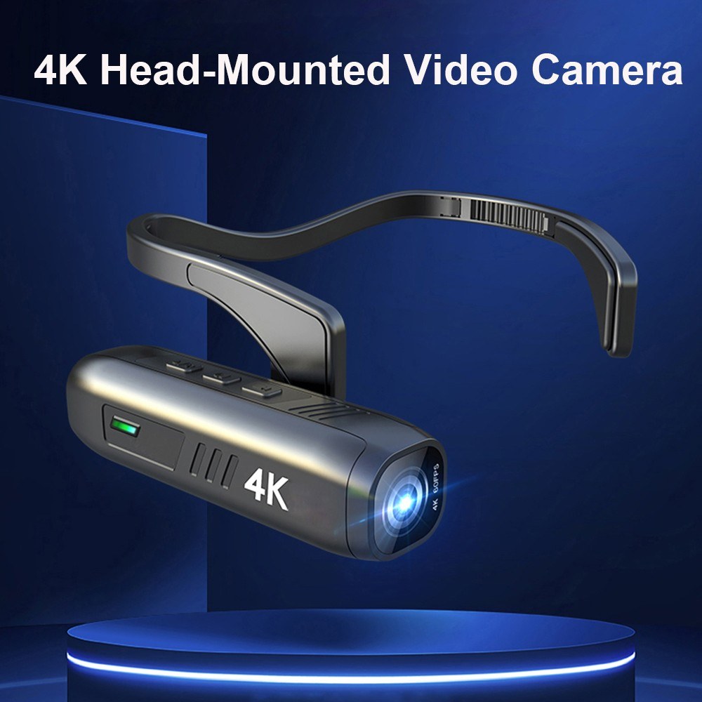 4K 30FPS Head Mounted Camera Wearable WiFi Video Camera. 