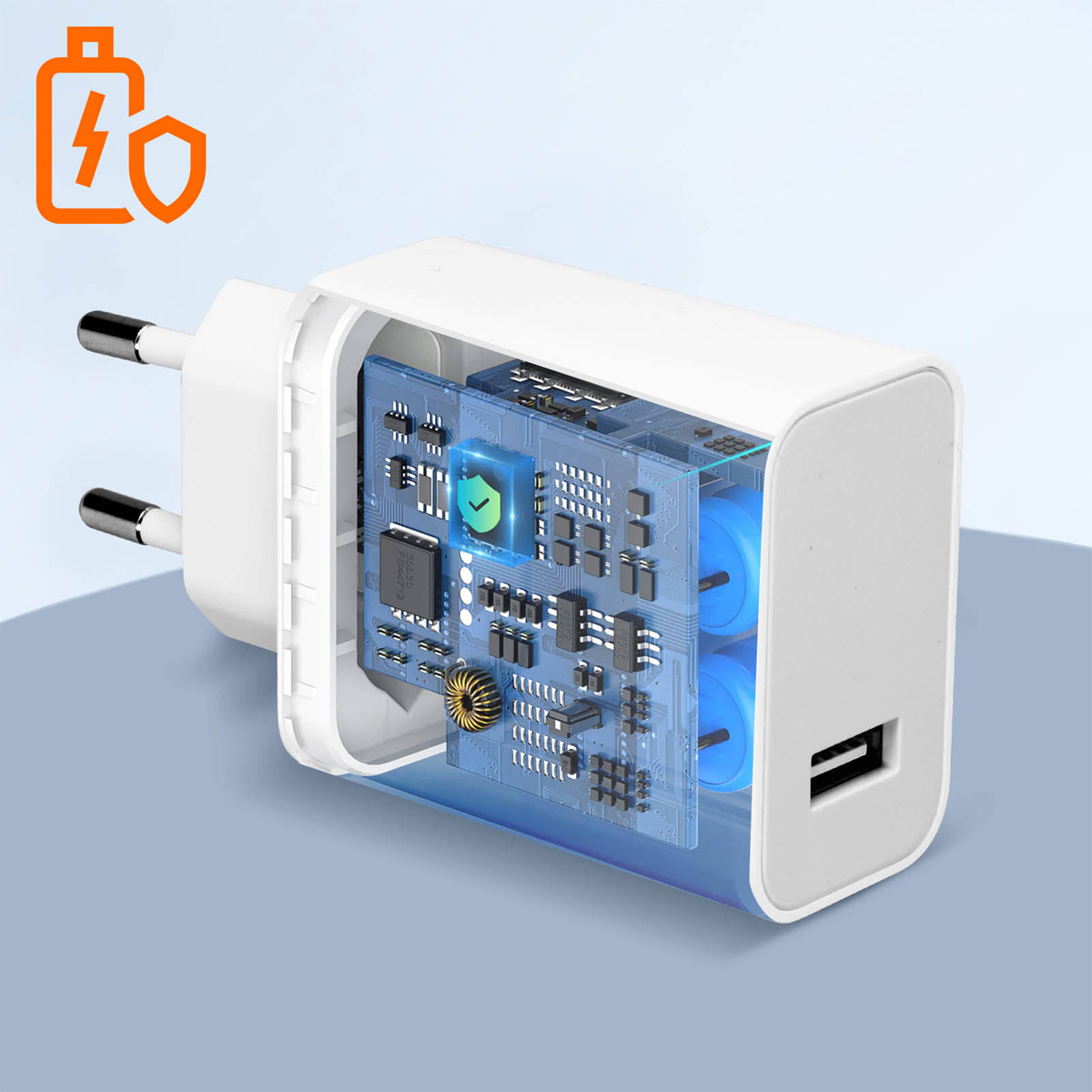 Charger 33W (Max) EU Plug Turbo Charger MDY-11-EZ For Xiaomi Mi 10T Mi 10T 5G Mi 10T Lite 5G Mi 10T Pro 5G, POCO F2 Pro POCO X3 Pro Quick Charge 33W 3A Power Supply With Orange Type-C Charging & Data Cable. 