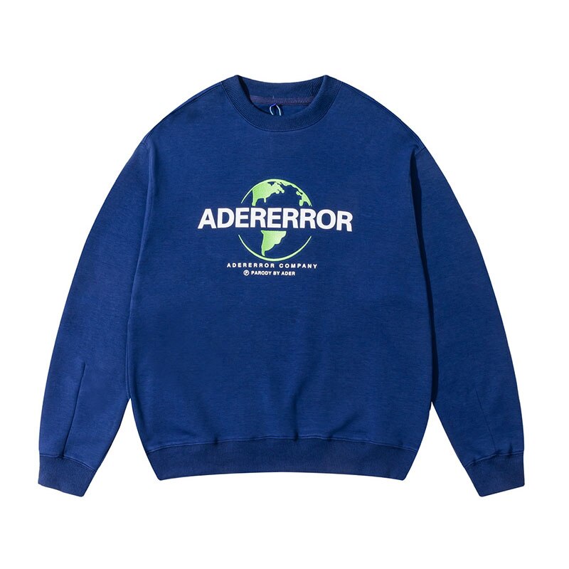 Solid Adererror Sweatshirts ADE Logo Printing Ader Error Lrregular Stitches Pullover High Quality Cotton Yellow Blue Hoodie. 