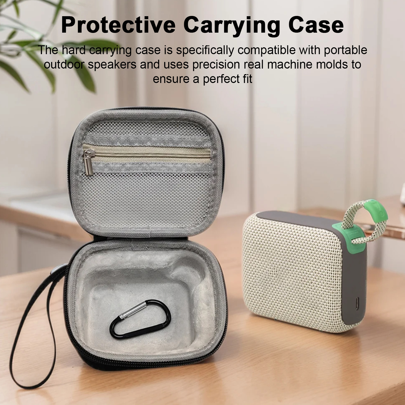 Prism Hard Carrying Case Shockproof Hard Case for Jbl Go4 Portable Speaker Durable Storage Box with Zipper Closure Mesh Pocket Impact Resistant Carrying Case for Ultimate Protection Storage Bag. 