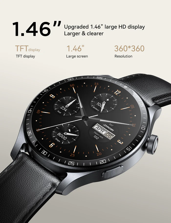 JOYROOM JR-FC2 Pro Classic Series Smart Watch (Answer/ Make Call) - (2 Type Belt). 