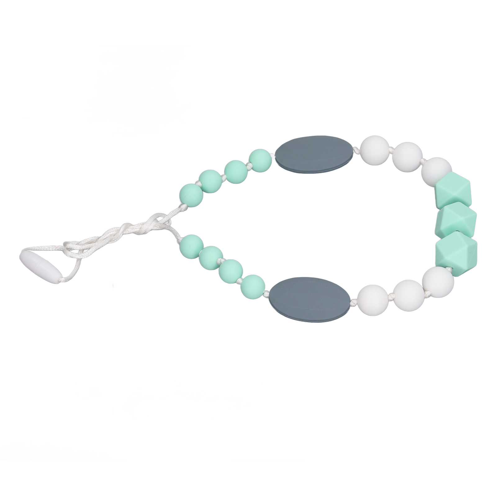 Baby Teething Necklace, Chewable Baby Teething Necklace Silicone Beads Vivid Reduce Pain Odorless Heating Easy To Clean with Detachable Clasps for Home. 
