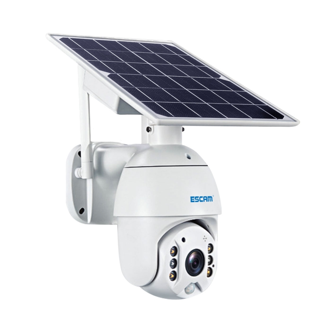 (Ready Now)ESCAM QF280 HD 1080P IP66 Waterproof WiFi Solar Panel PT IP Camera with Battery, Support Night Vision / Motion Detection / TF Card / Two Way Audio. 