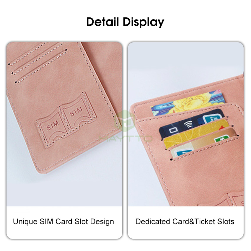 MAYTTO Wallet FRID Card Multi-function Package Ultra-thin Package PU Leather Document Package RFID Wallet Card Holder Holder Bag Travel Cover Case. 