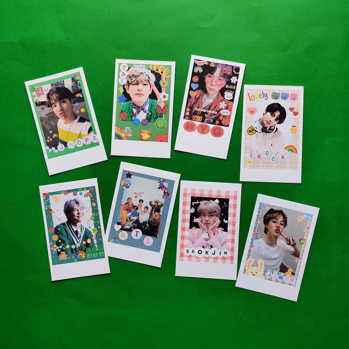 BTS Polaroid style photo card (8 pieces set)