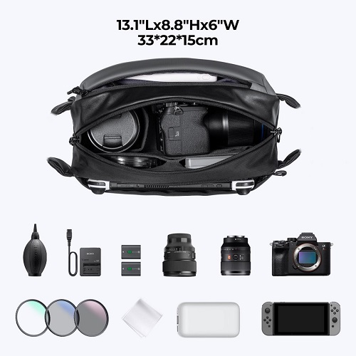 K&F Concept KF13.157 Multifunctional Waterproof Alpha Camera Sling Shoulder Side Bag. 
