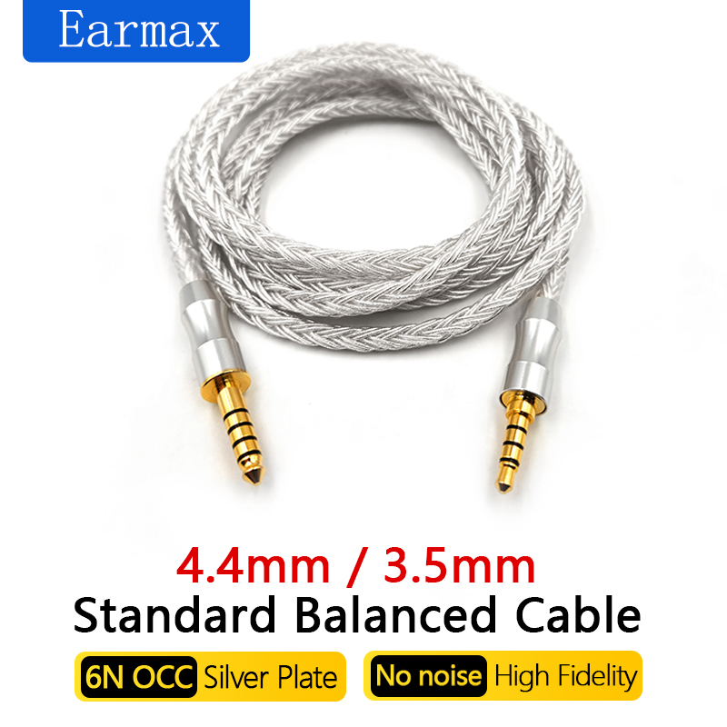 For SONY Audio Technica MDR-1A 1000XM3 XM4 XM5 MSR7 AR2 AR3 AR5 SR5 SR3 Earphone Replaceable16Core 4.4mm to 3.5mm Balanced Cable