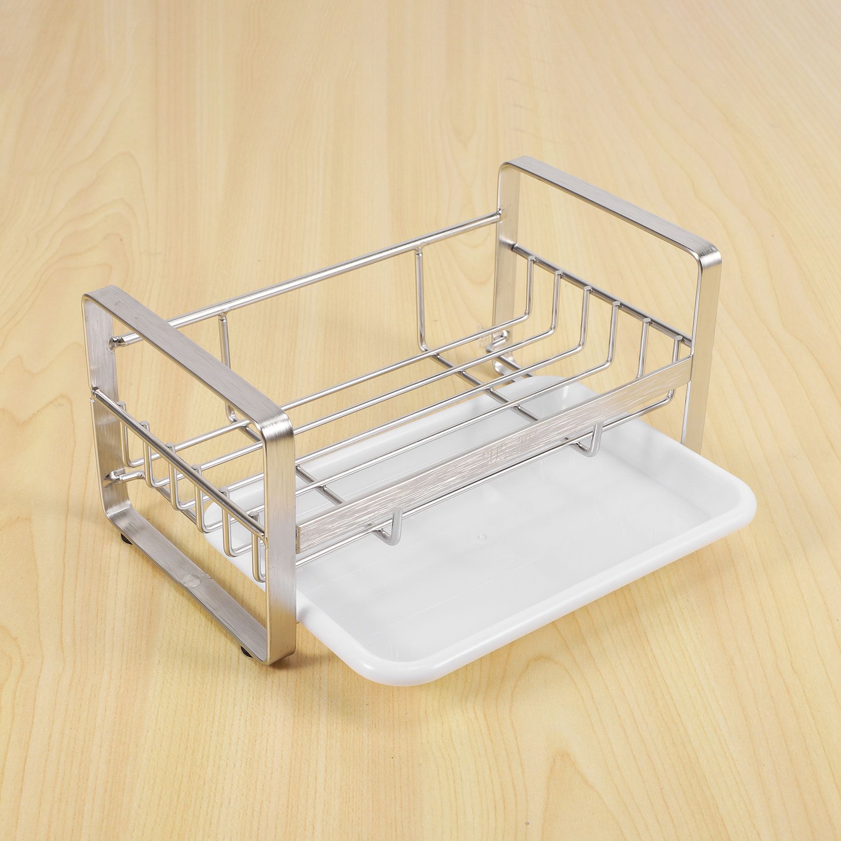 Sponge Holder, Sponge and Soap Holder for Sink, 304 Stainless Steel