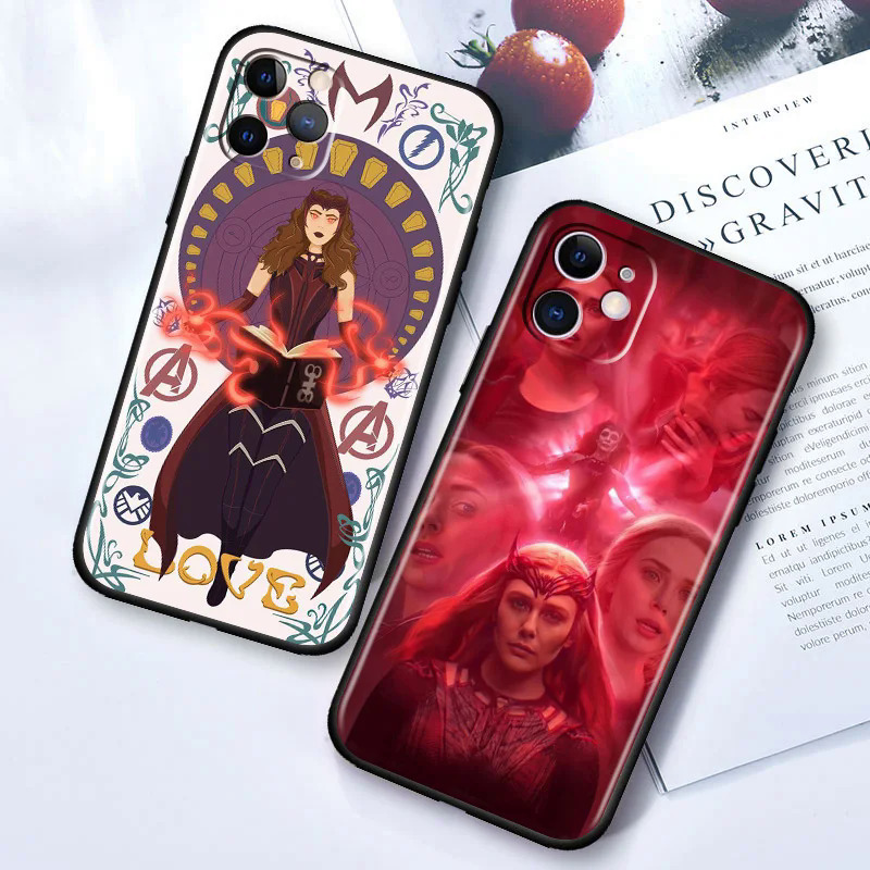 Marvel Wanda Django Maximoff Phone Case For Apple a Phone 14 13 12 11 XS XR X 8 7 6 6S 5S SE Pro Max Plu mini Black Cover. 