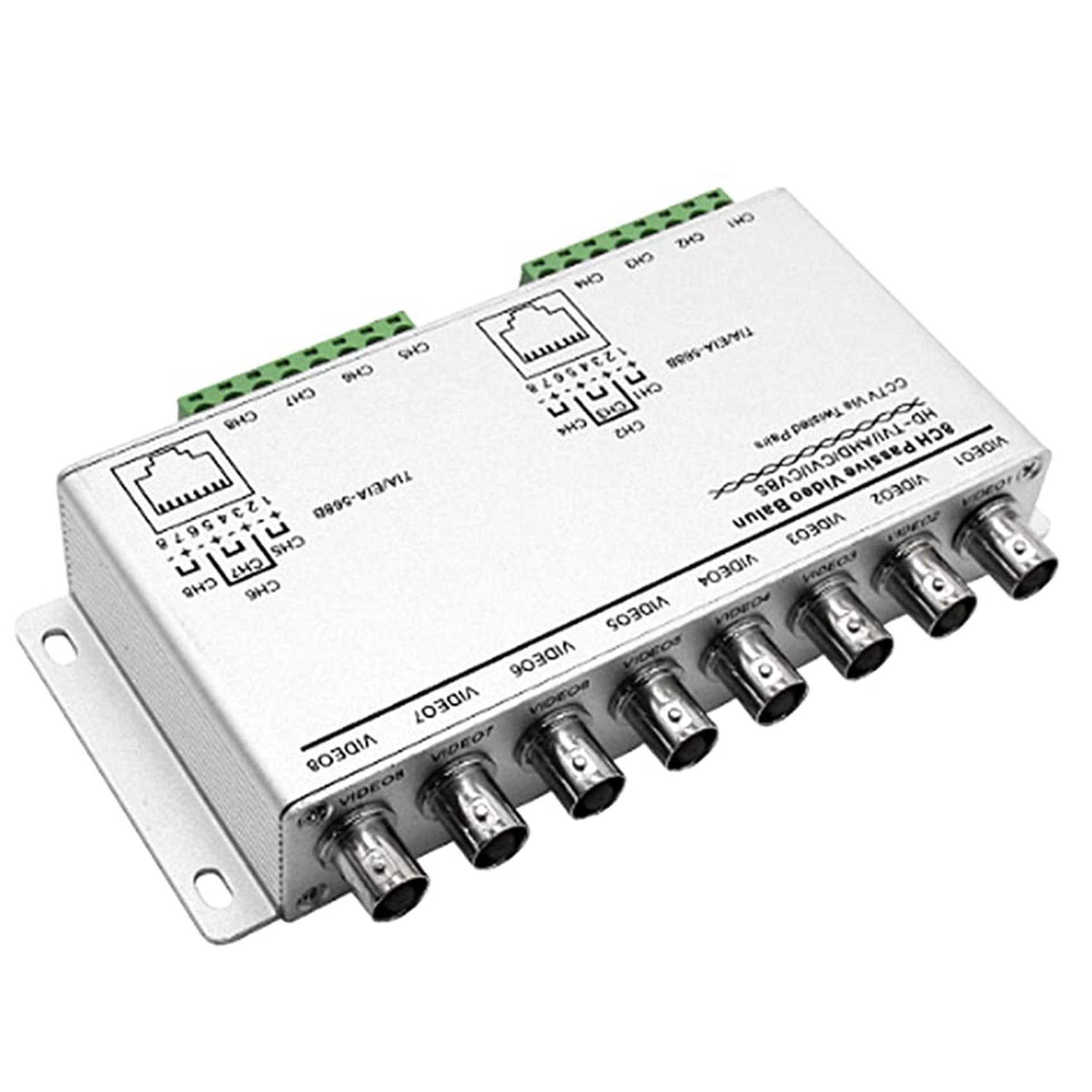 8-CH UTP 720P/1080P HD Passive Video Balun Transceiver,BNC to Cat5/5E