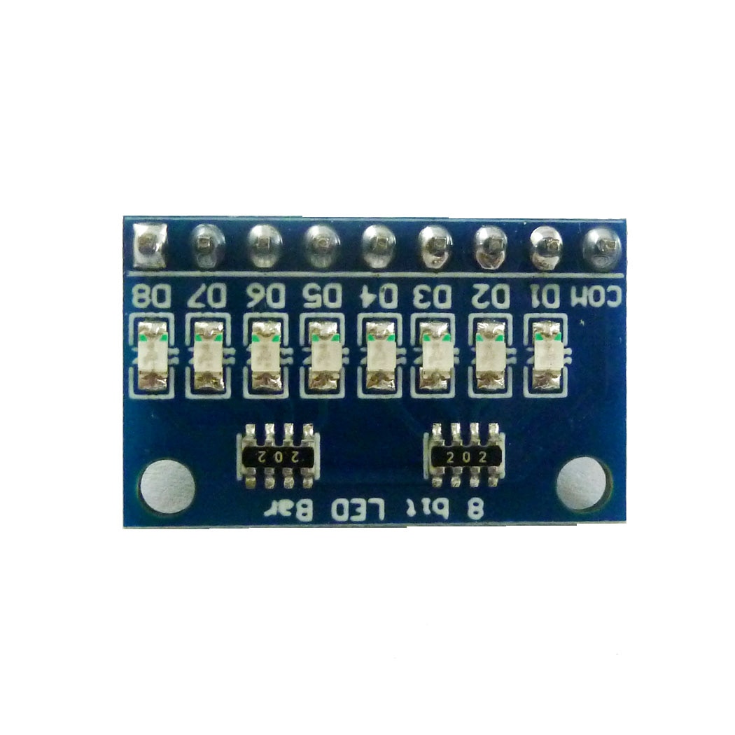 【happy one】5x 3.3V 5V 8 Bit Blue/Red LED indicator Module diy kit for Arduino NANO UNO raspberry pi 4. 