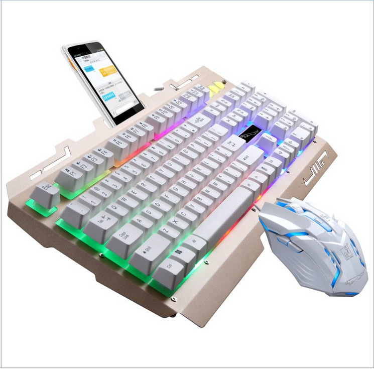 Chasing Leopard G700 Backlit Computer Keyboard and Mouse Combo Wired Gaming Keyboard Mouse Combo Mechanical Keyboard Feel. 