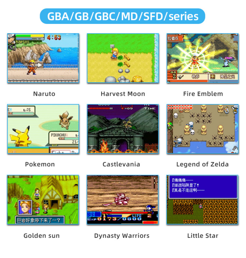 【Vwinget】 Gamepad X19 Plus Handheld Retro Game Console 5.1-inch Large Screen Supports for PS1 GBC MD Nostalgic GBA Game Console. 