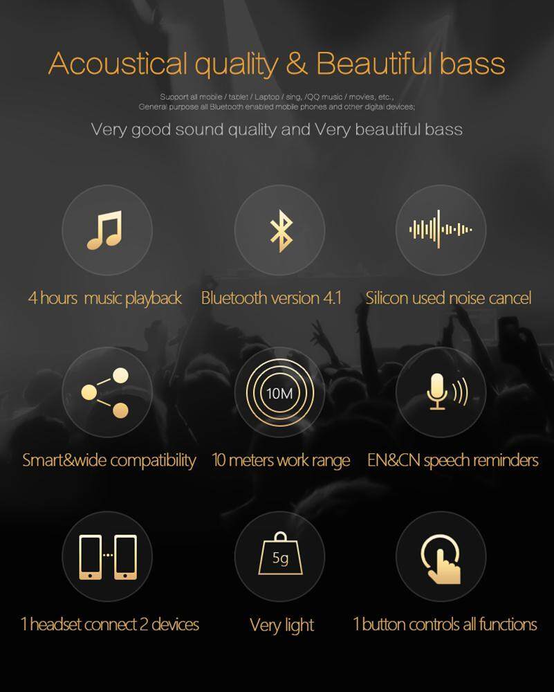 1pcs K1 Mini Invisible Earphone Quality Wireless Head Phone Bluetooth 4.1 Earbud Noise Canceling Headset. 