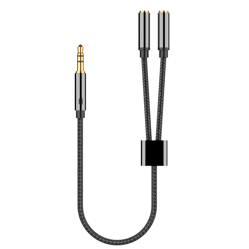 Headphones Splitter Double 3.5mm Mobile Phone Switchboard Couple Adapter 1 Drag 2 Audio Cable One Divided into Two