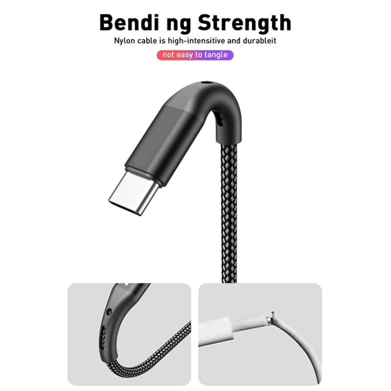 25cm/1m/2m Long USB Type C C to C PD Fast Charging Cable For LG Q61 Stylo 6 Style 3 Q51 W10 Alpha K41S Realme 6s X50 Pro Redmi. 