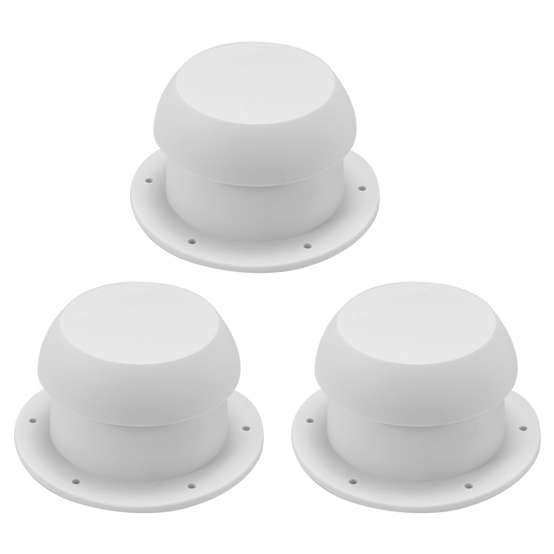 3X Round Mushroom Head Shape Ventilation Cap for Rv Accessories Top Mounted Round Exhaust Outlet Vent Cap