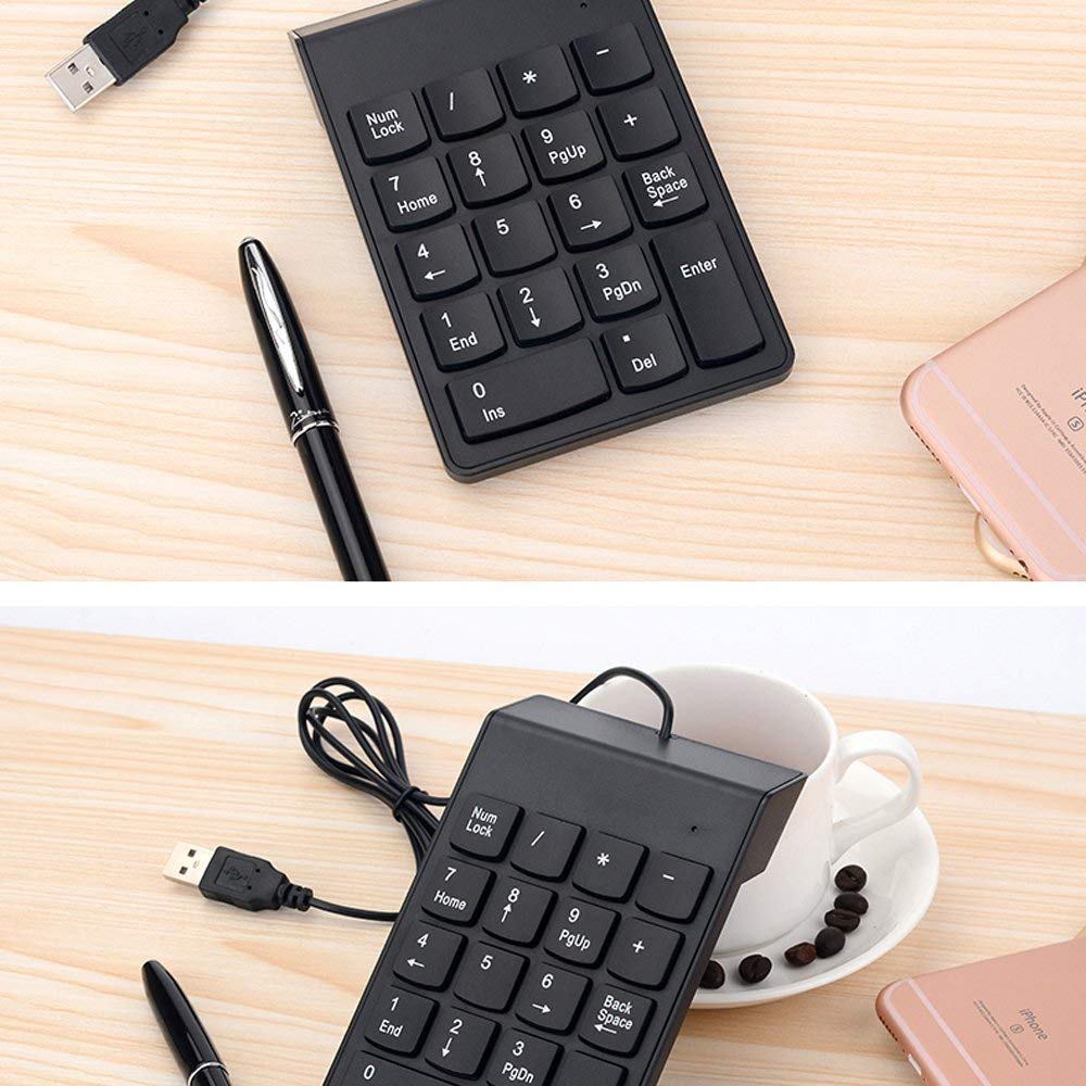 USB Mini 18-keys Num Pad Numeric Number Keypad Keyboard for Laptop Note. 