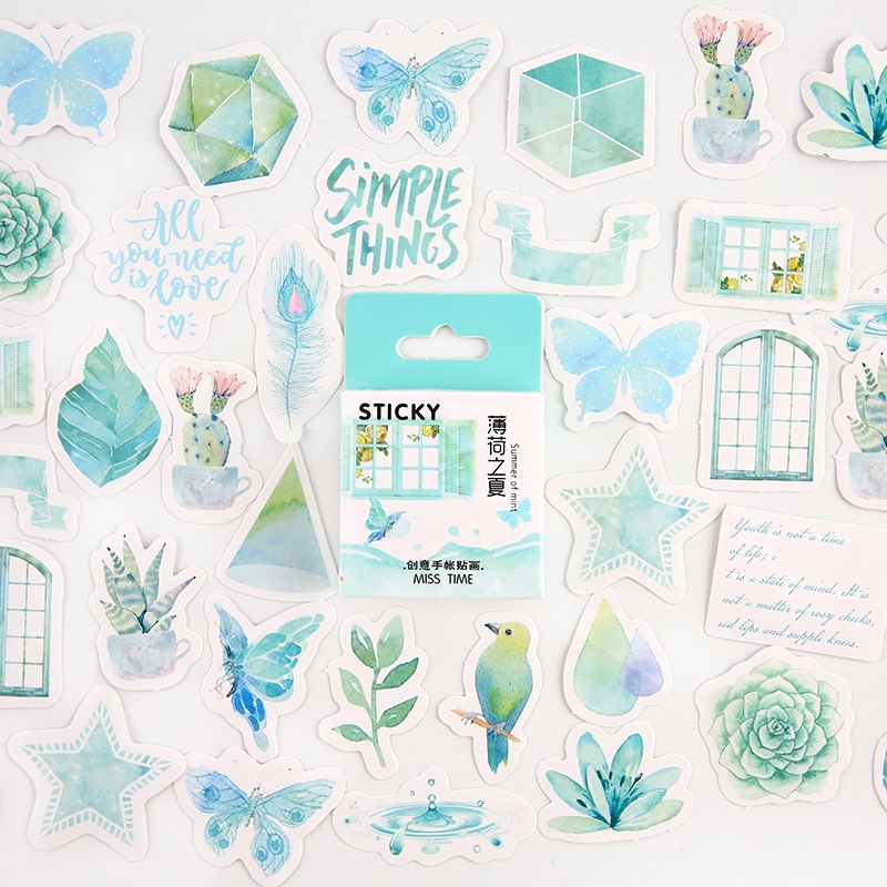 46Sheets/Box Pink Girl Sticker Creativity Scrapbook Design Stationery. 