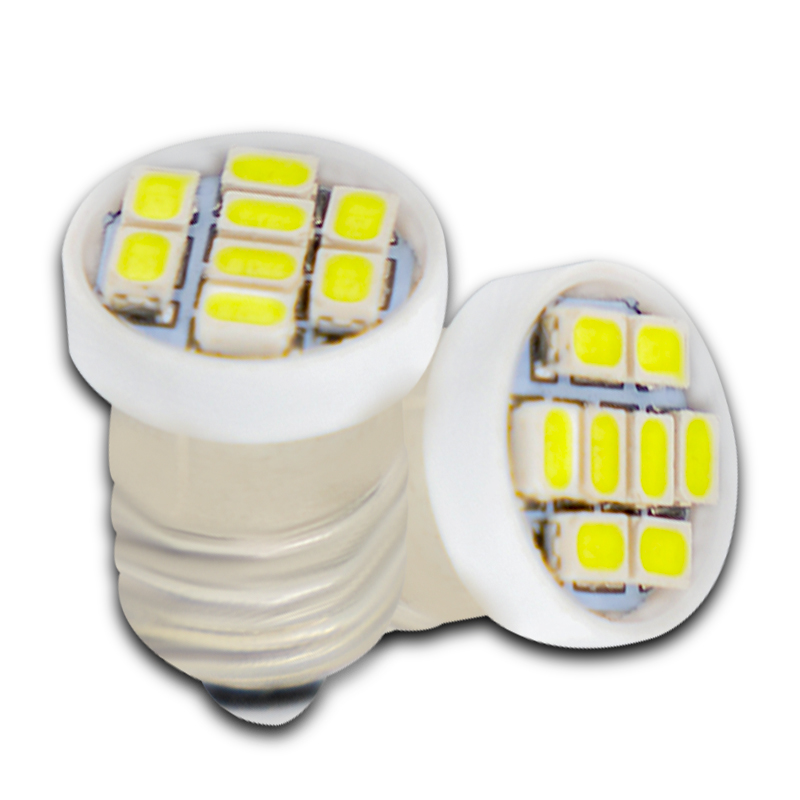 10pcs E10 led bulb E10 DC AC 6V Instrument bulb relaxE10 Indicator bulb Old fashioned flashlight bulb. 