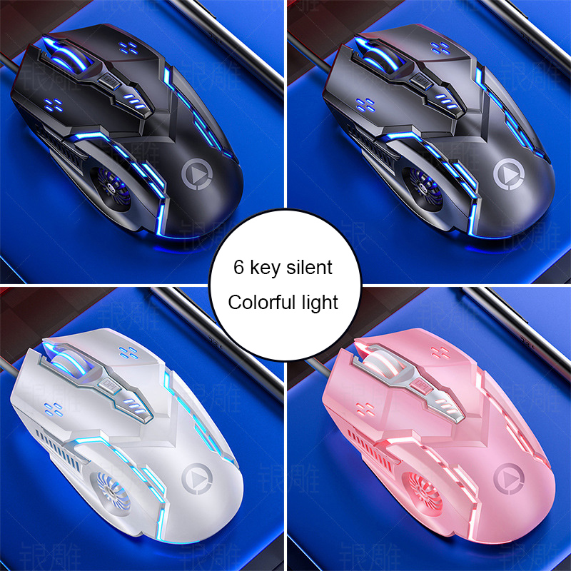 （NEW）aming  Mouse 5 Wired 6d nous aming Mechanical Computer Mouse(Sound Click). 