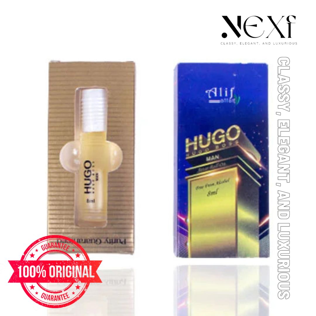 HUGO BOSS By Alif Attar Long Lasting Roll On Non Alcoholic Perfume (HALAL) - 8ml