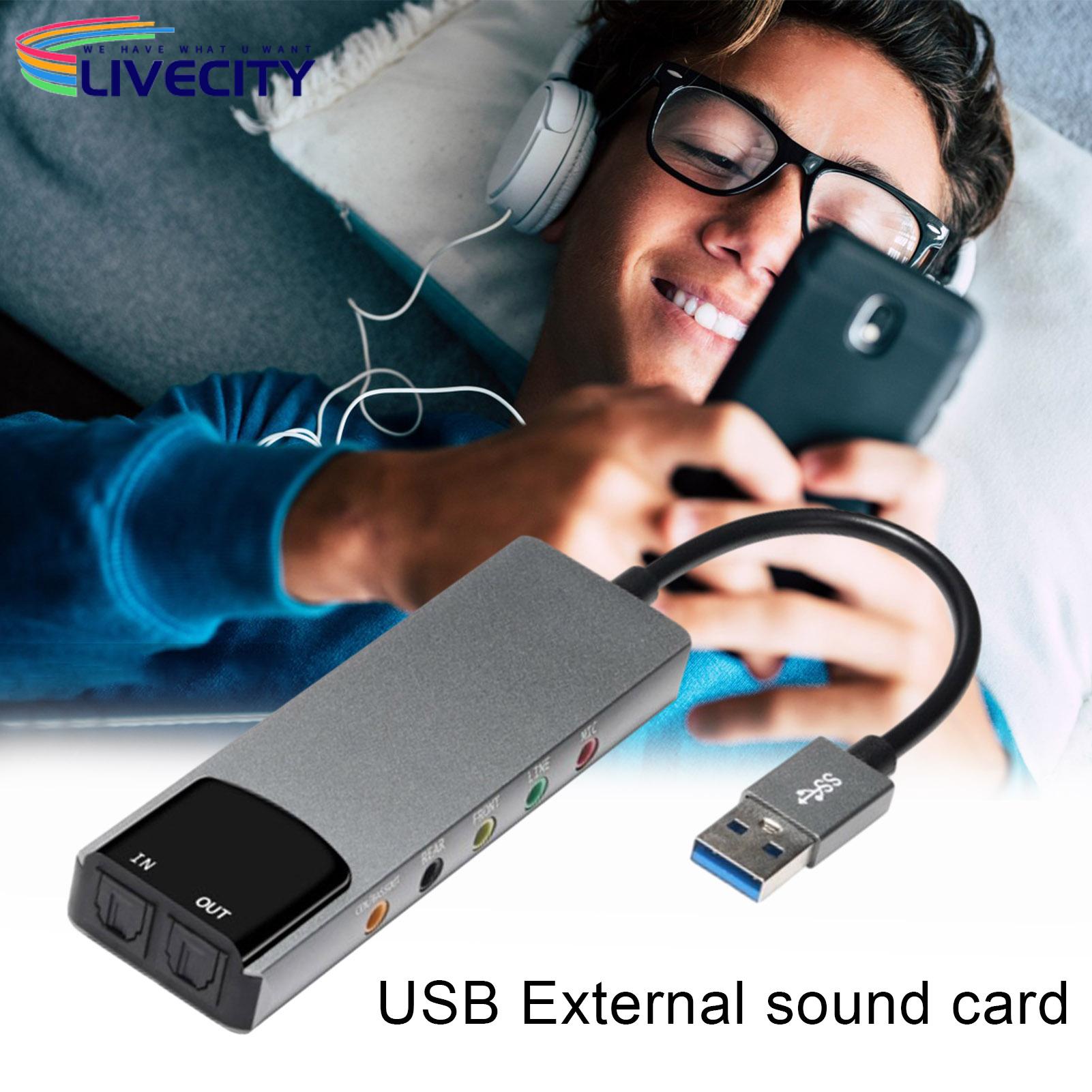 External Sound Card Usb 2.0 Usb External Sound Card for Pc Laptop Amplifier Recording Optical Spdif Input Windows 8/7/xp Compatible Multifunctional Audio Adapter Usb Audio Controller. 