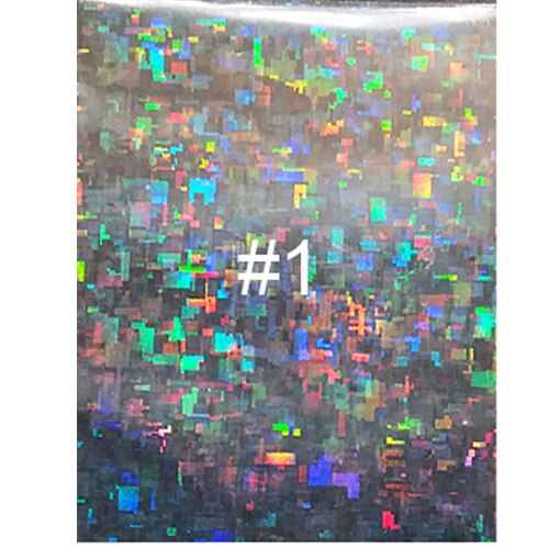 【happy one】10pcs 4*50cm Clear Nail Stickers Holographic Holo Triangle Nail Art Decal For Manicure Decorations. 