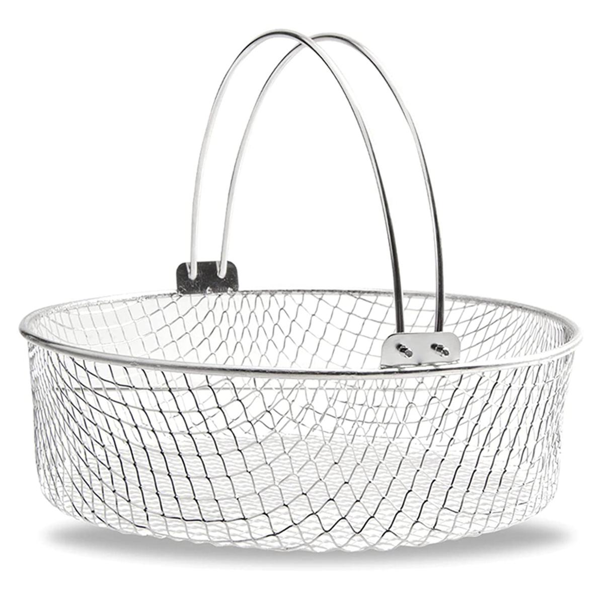 Air Fryer Basket Steamer Basket 304 Stainless Steel Mesh Basket