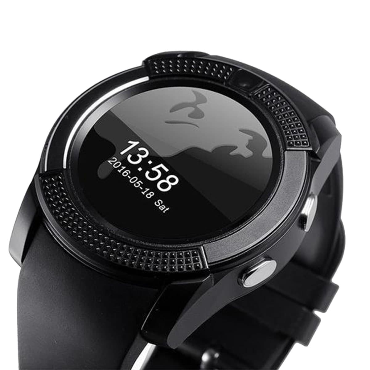 V8 Bluetooth Smart Watch - Black. 