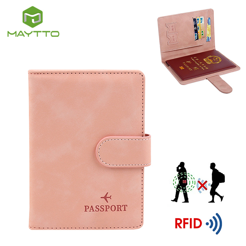 MAYTTO Wallet FRID Card Multi-function Package Ultra-thin Package PU Leather Document Package RFID Wallet Card Holder Holder Bag Travel Cover Case. 