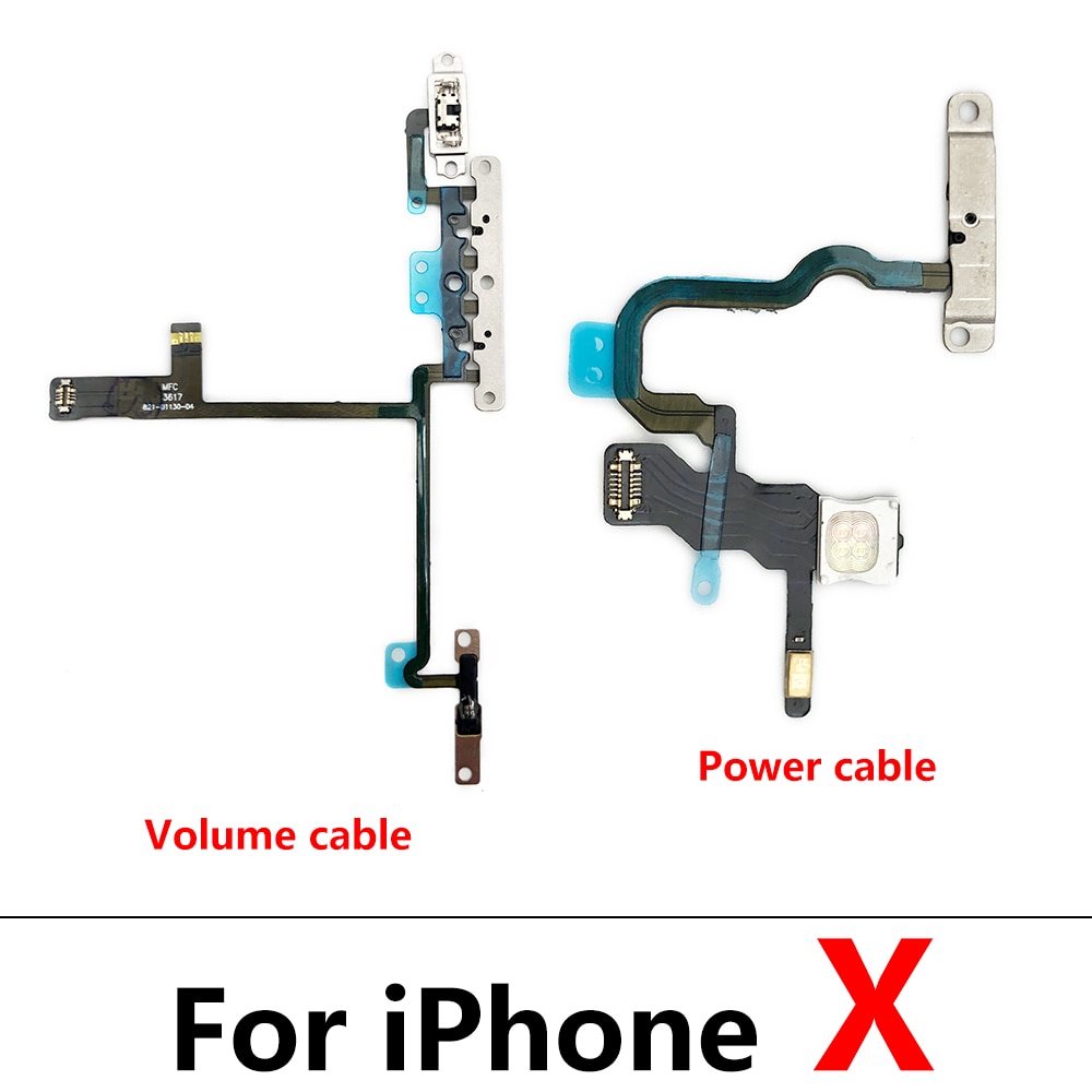 New Power Flex Cable For IPhone 7 8 Plus X XR XS Max Mute Volume Switch On Off Button Key Replacement Parts. 