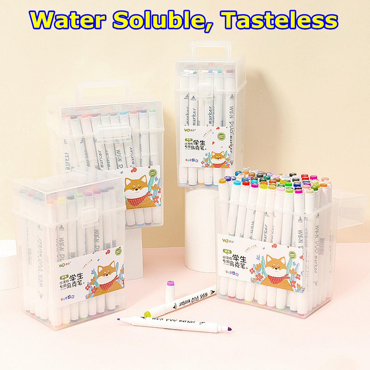 12/24//36/48/60/80 Colour Twin Marker Point Tip Pen Colouring Art Markers Drawing Student - 12 colors. 