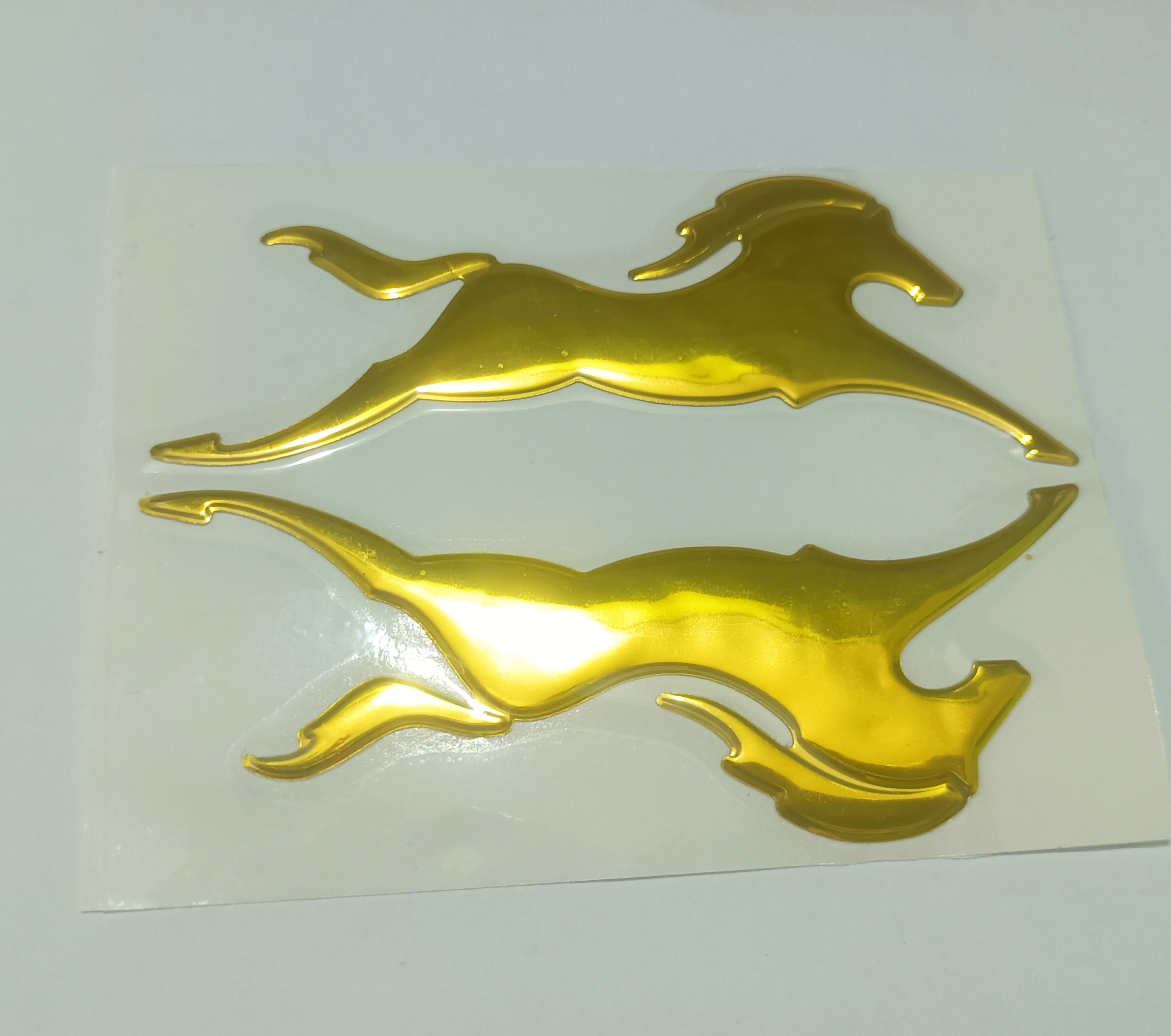 2PS TVS Apache Horse Side Badge Logo/Decal Model Emblem 3D Adhesive Both Side of Petrol Tank Monogram Sticker for Bikes. 
