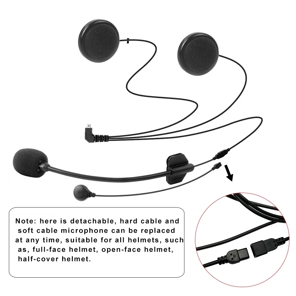 FreedConn R1 Pro R1-Plus Original Parts Motorcycle Intercom Helmet Soft Hard Microphone Headset Clamp Clip Bracket Accessories. 