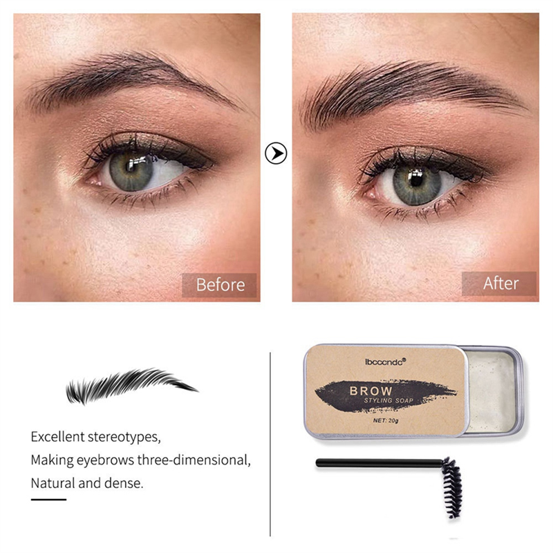 1 PCS 3D Feathery Brow Styling Soap Lamination Setting Gel Waterproof Long Lasting Brows Eyebrow Gel Pomade Kit. 