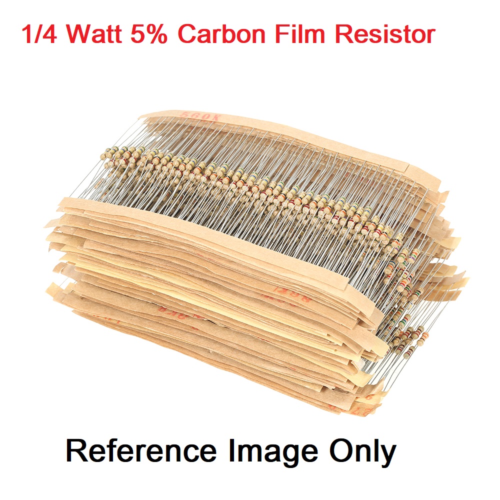 100Pcs 6.8K Resistor 6.8K Ohm Carbon Film Resistor 6.8K 1/4W Resistance 0.25 Watt 5% Tolerance Fixed Resistors. 
