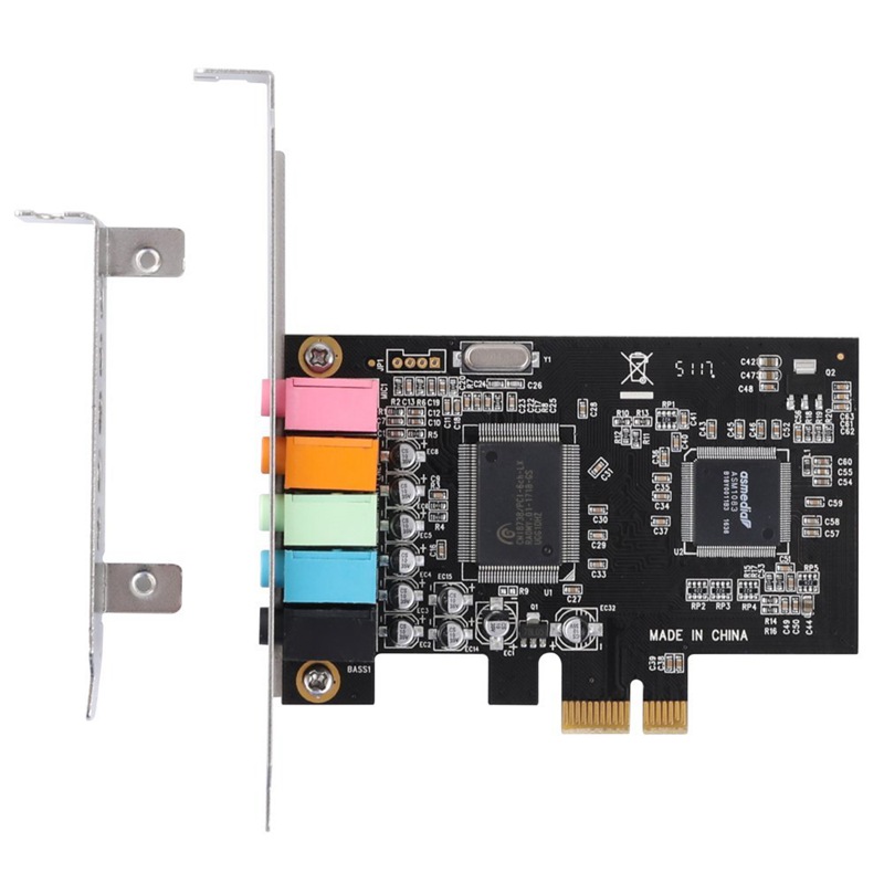 PCIe Sound Card 5.1, PCI Express Surround 3D Audio Card for PC with High Direct Sound Performance & Low Profile Bracket. 