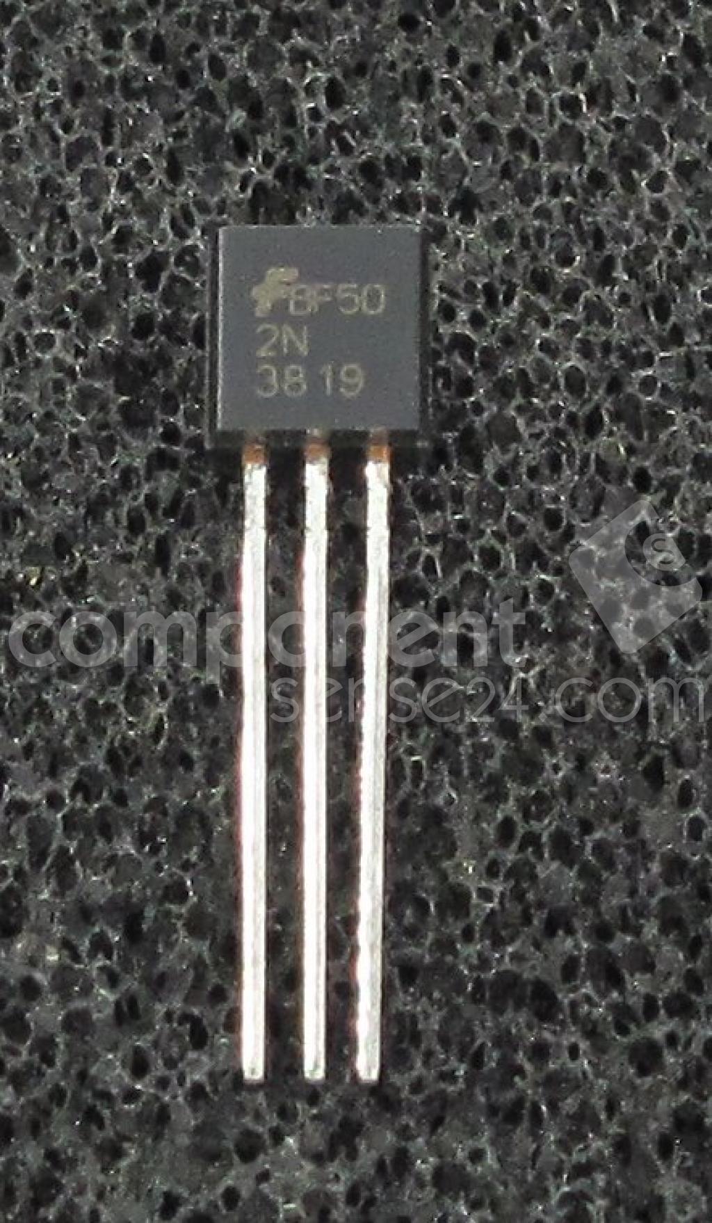 Transistor 2N3819 2N 3819 25V 10mA 360mW N-Channel Transistors IC TO-92 Package IC Electronics Amplifier Transistors. 
