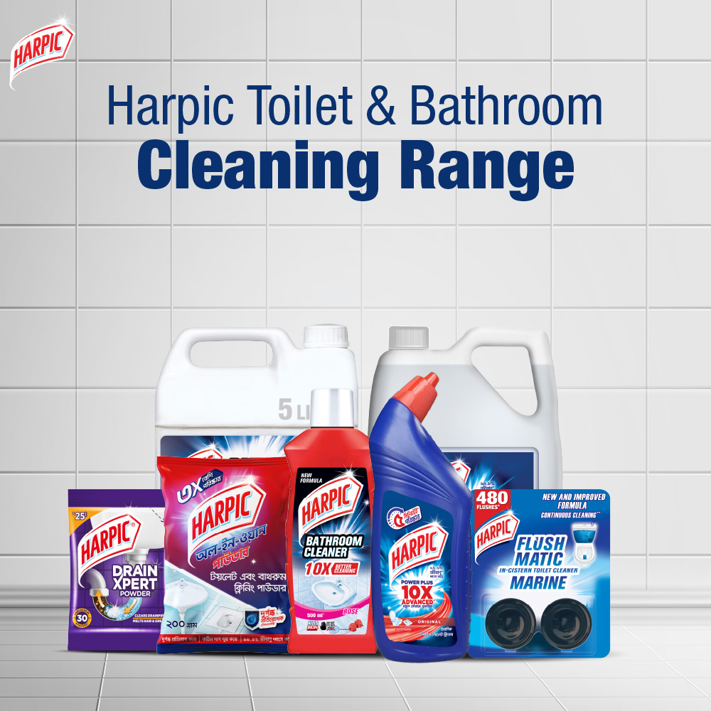 Harpic Toilet Cleaner Liquid 750ml Original Power Plus 10x Stronger, new & thicker formula kills 99.9% of germs. 