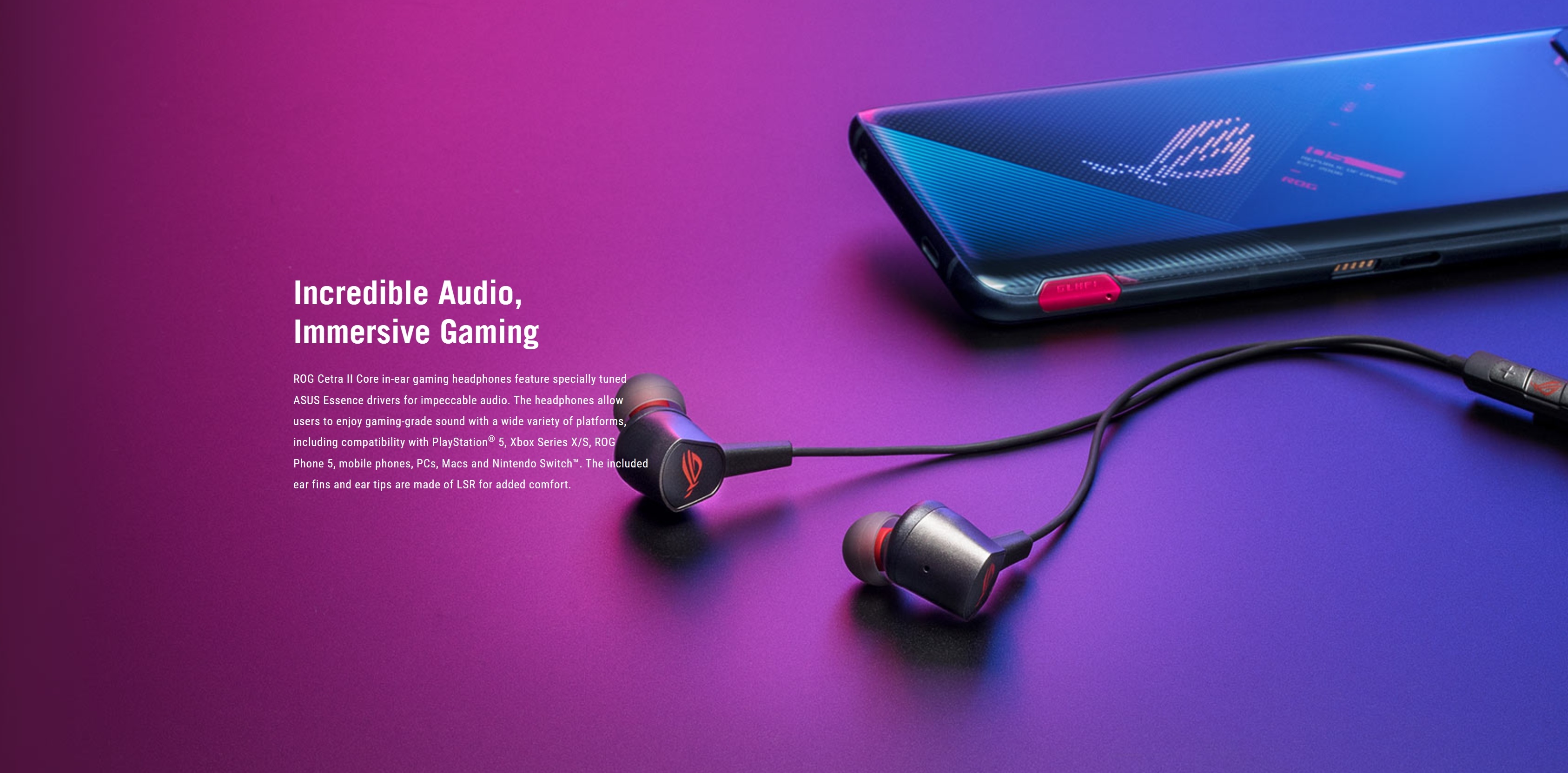 Asus Rog Cetra Ii Core Wired Rgb Light Interface In Ear