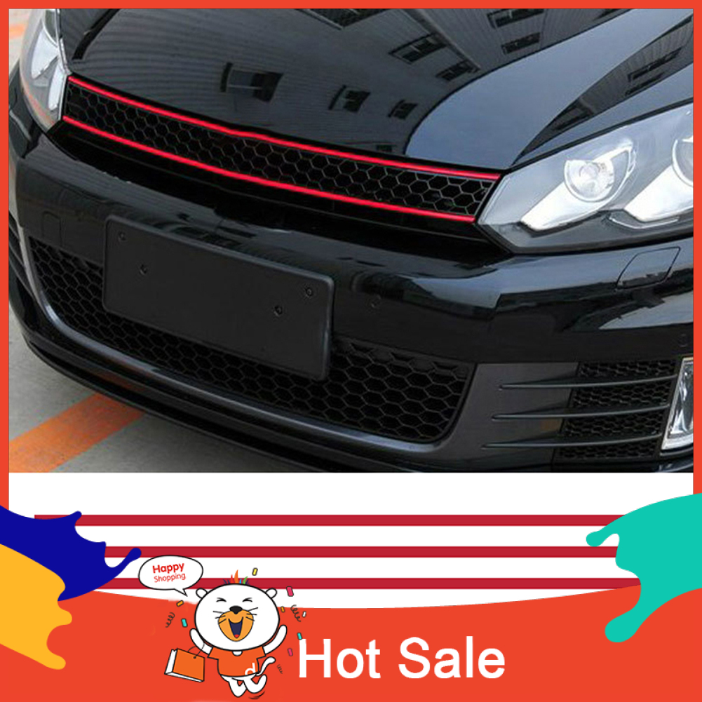 Front Hood Grille Decals Car Strip Sticker Decoration for Golf 6 7 Tiguan