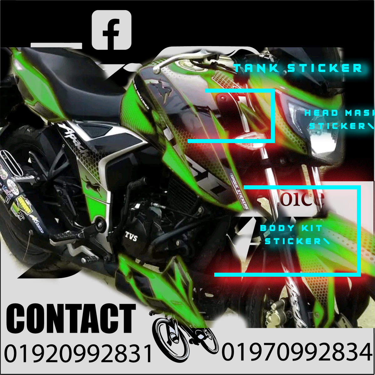 Apache 160 4v Headlight Sticker Modified Apache 160 4v Headlight