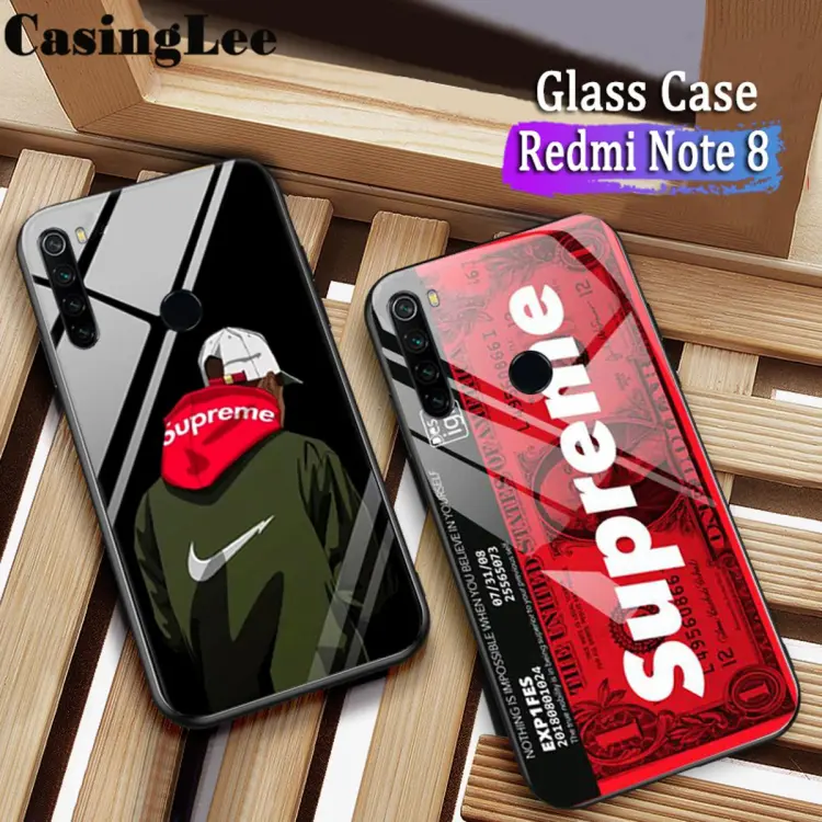 Casinglee for Redmi Note 8 Case Tempered Glass Protector Mirror