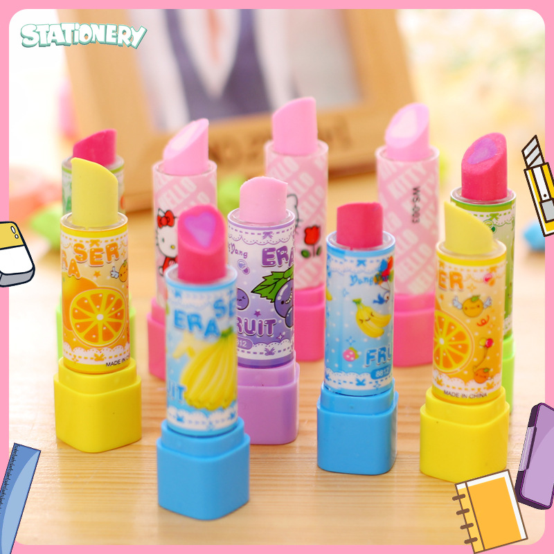 I stationery eraser hair styling lipstick creative stationery school supplies Primary School Prize