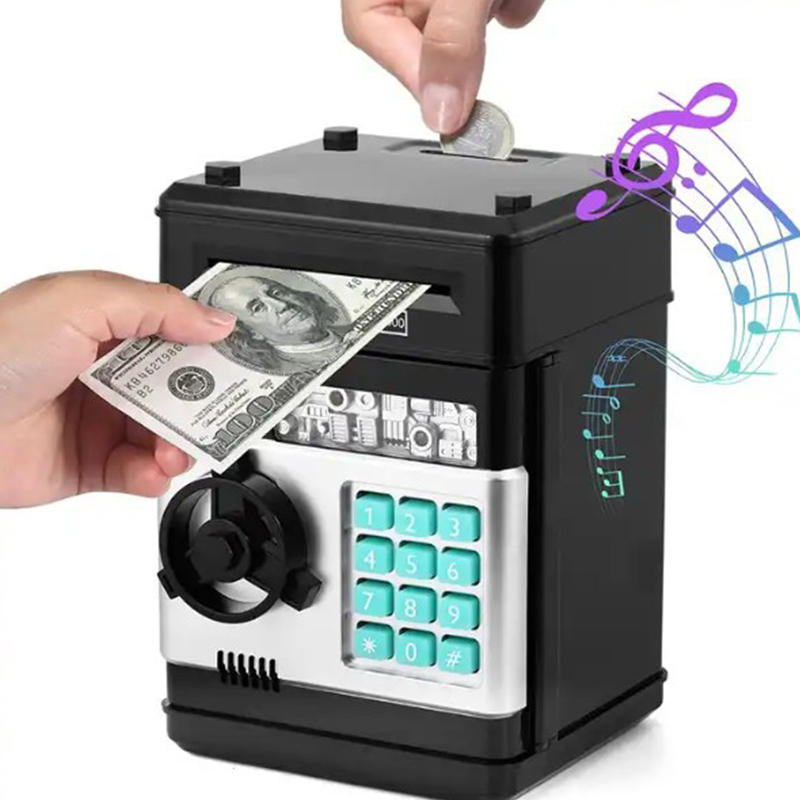 Yaratıcı kumbara otomatik Mini güvenli paralar nakit tasarrufu para kutusu şifre sayaç kodu tuş kilidi kumbara ATM çocuk hediye. 