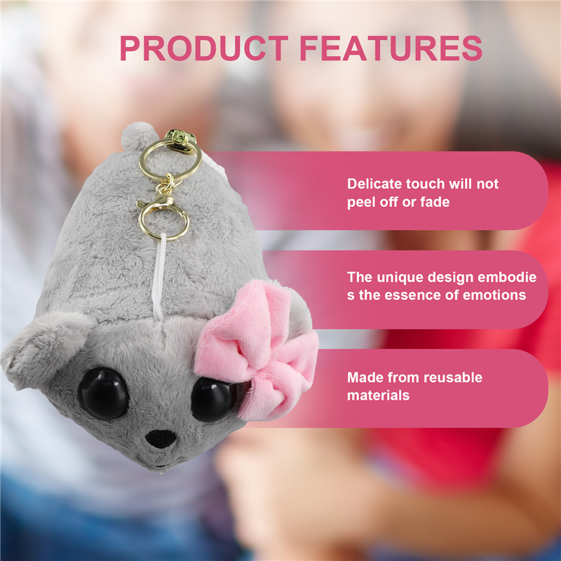 Cute Sad Hamster Plush Keychain Sad Hamster Meme Plush Pendanttoy Figure Soft Toy Stuffed Animal Keychain Decoration A. 
