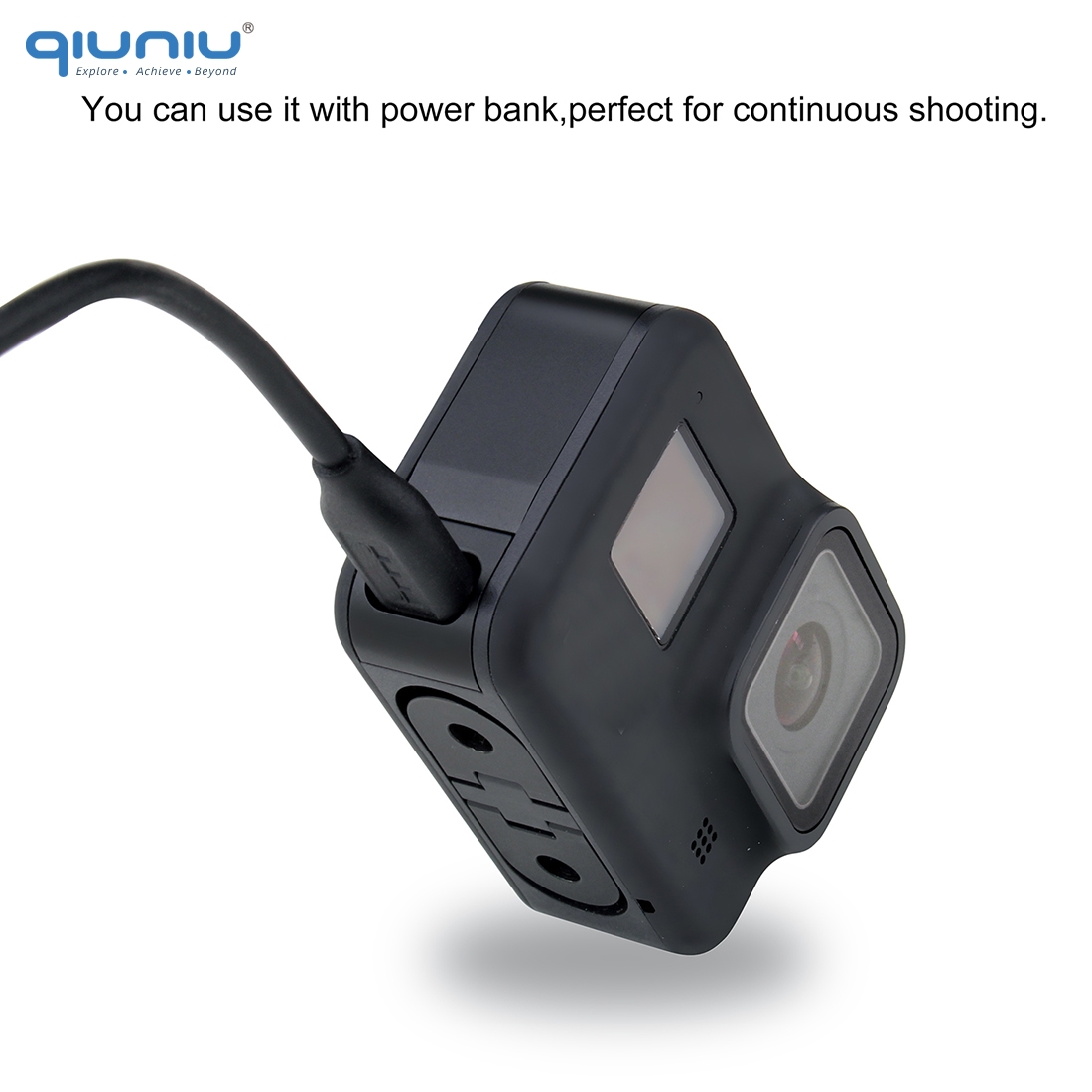 Battery Side Cover for GoPro Hero 8 Black Removable Aluminum Replacement Type-C Charging Battery Door for Go Pro 8 Accessories. 